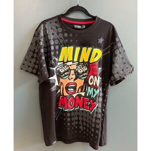 NEW Men's L Mind On My Money Graphic T-Shirt By Contender